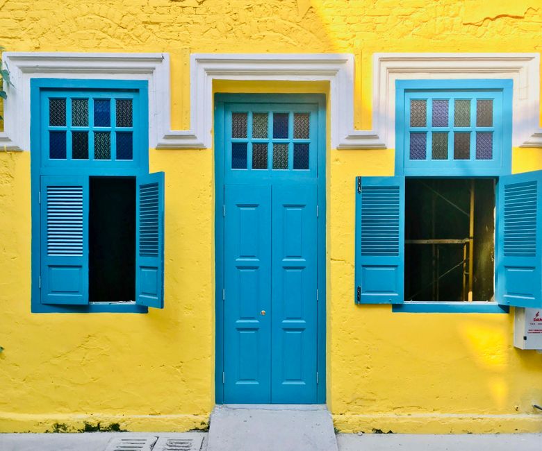 House facade with a fresh coat of paint